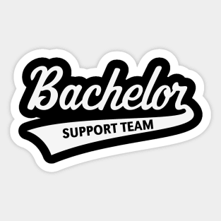 Bachelor Support Team (Stag Party / Lettering / White) Sticker